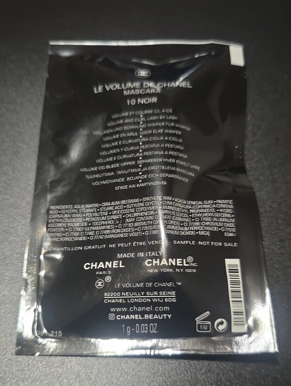 🧚‍♀️Chanel Le Volume De Chanel Mini Mascara N°10 BLACK NWT